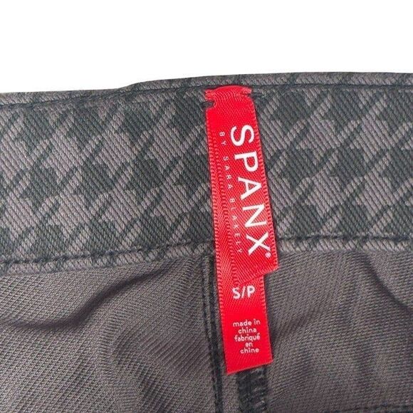 Spanx Women's Gray Houndstooth Jean-ish Ankle Leggings size Small - Picture 9 of 12